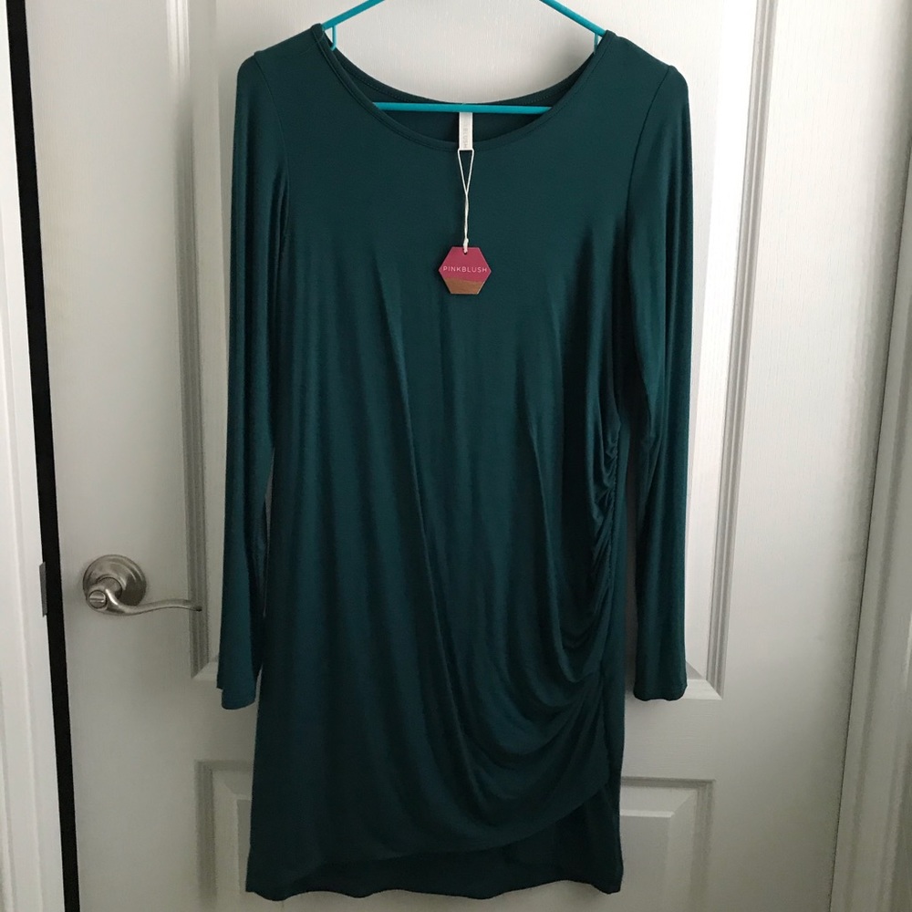 Teal maternity dress